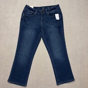 SO Sonoma Juniors‎ Capri Jeans 9 Low Rise Super Soft Dark Wash Denim 21" Inseam